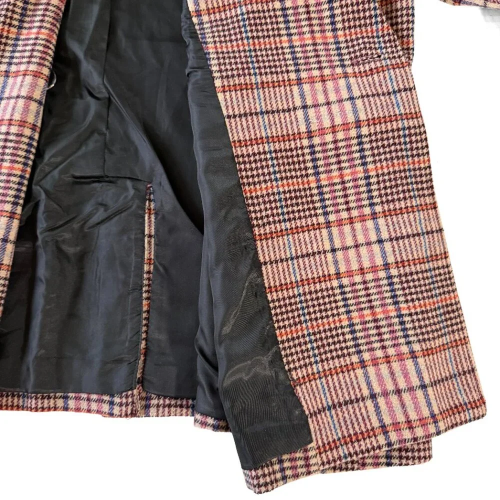 Avec Les Filles Double-Breasted Knit Plaid Blazer - Picture 7 of 10